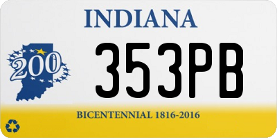 IN license plate 353PB