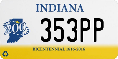 IN license plate 353PP