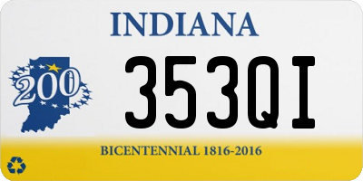 IN license plate 353QI