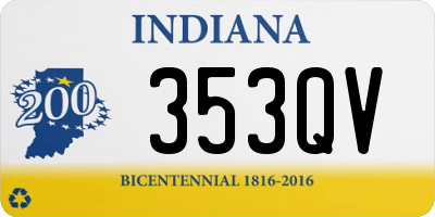 IN license plate 353QV