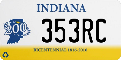 IN license plate 353RC