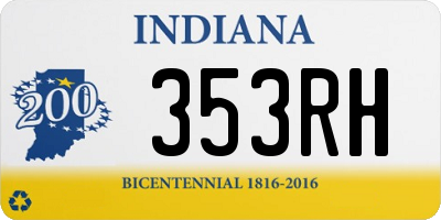 IN license plate 353RH