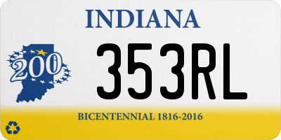 IN license plate 353RL