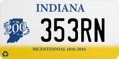 IN license plate 353RN