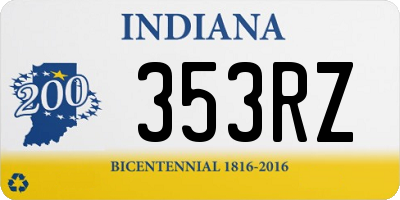 IN license plate 353RZ