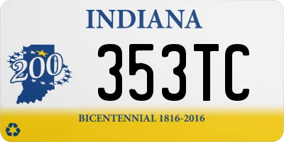 IN license plate 353TC