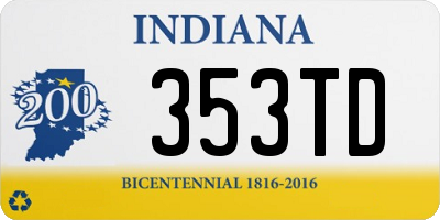 IN license plate 353TD