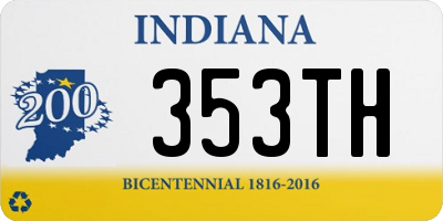 IN license plate 353TH