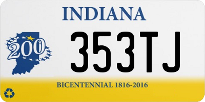 IN license plate 353TJ