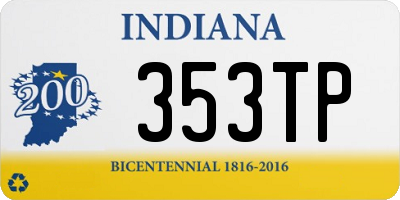 IN license plate 353TP