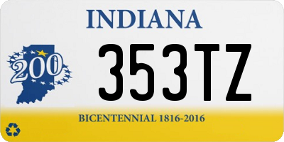 IN license plate 353TZ