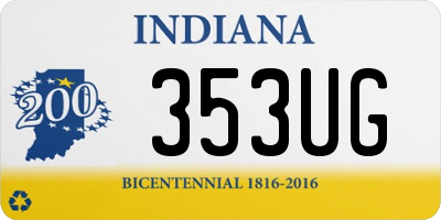 IN license plate 353UG