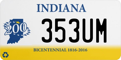 IN license plate 353UM