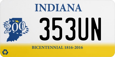 IN license plate 353UN