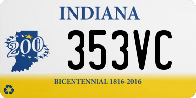 IN license plate 353VC