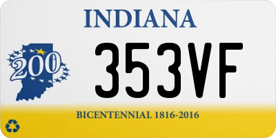 IN license plate 353VF