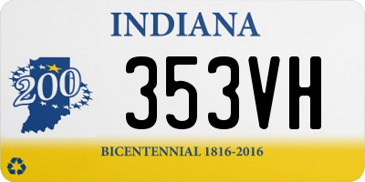 IN license plate 353VH