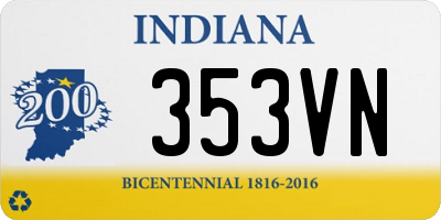 IN license plate 353VN