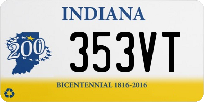 IN license plate 353VT