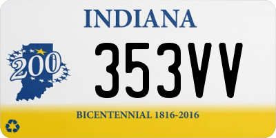 IN license plate 353VV