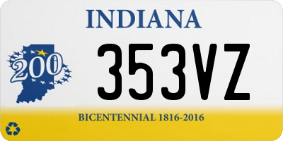 IN license plate 353VZ