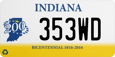 IN license plate 353WD