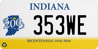 IN license plate 353WE