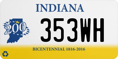 IN license plate 353WH