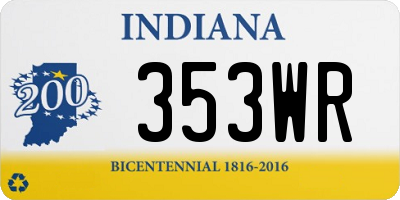 IN license plate 353WR