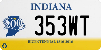 IN license plate 353WT