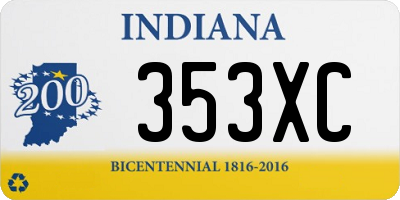IN license plate 353XC