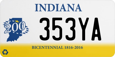 IN license plate 353YA