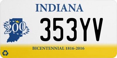 IN license plate 353YV