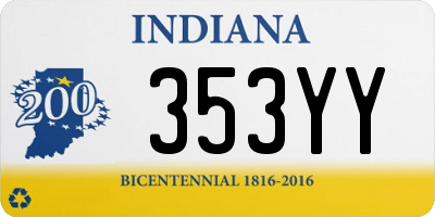 IN license plate 353YY