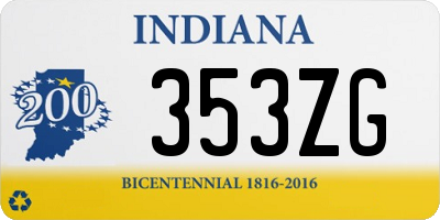 IN license plate 353ZG