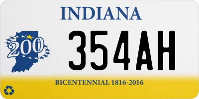 IN license plate 354AH