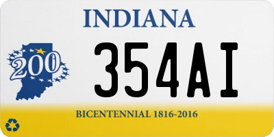 IN license plate 354AI