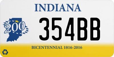 IN license plate 354BB