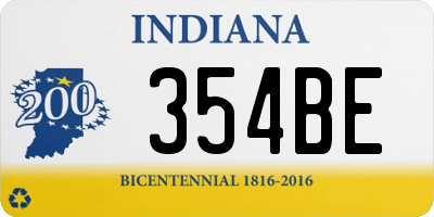 IN license plate 354BE