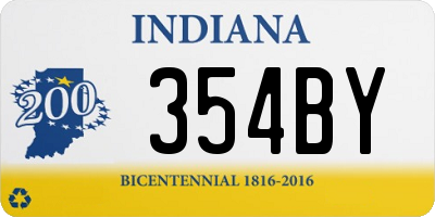 IN license plate 354BY