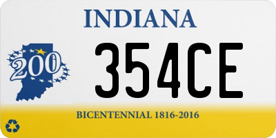 IN license plate 354CE