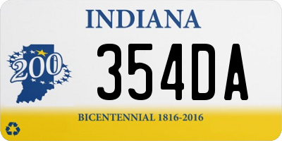 IN license plate 354DA