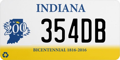 IN license plate 354DB