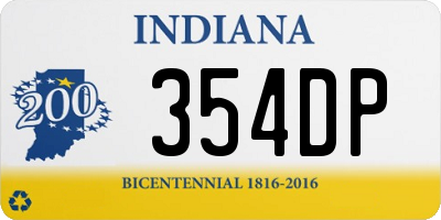 IN license plate 354DP