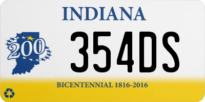 IN license plate 354DS