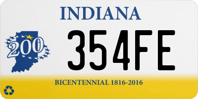 IN license plate 354FE