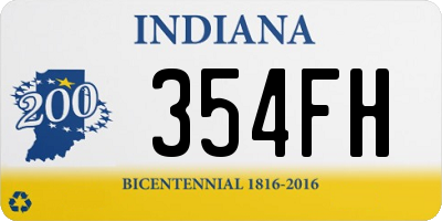 IN license plate 354FH