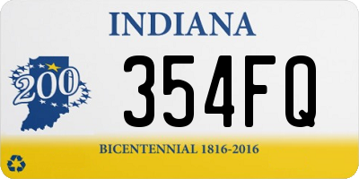 IN license plate 354FQ