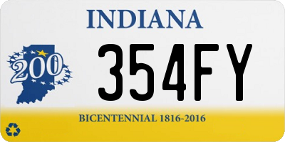 IN license plate 354FY