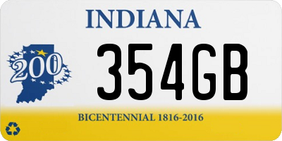 IN license plate 354GB